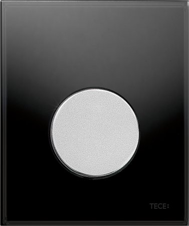 Кнопка смыва TECE Loop Urinal 9242655 черное стекло, кнопка хром матовый 
