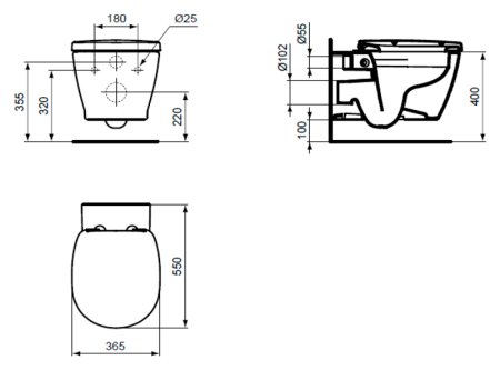 Унитаз подвесной Ideal Standard Connect E814901 