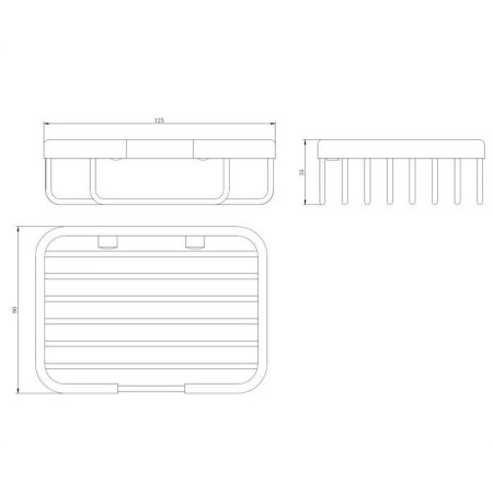 Полка Omnires Uni UN3624CR хром 