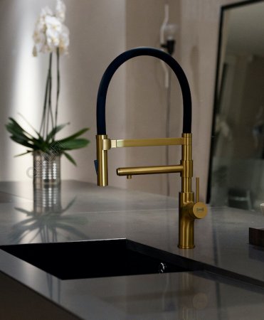 Смеситель Zorg Inox SZR-1010 BRONZE для кухонной мойки, бронза 