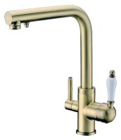 Смеситель для кухонной мойки Zorg Clean Water ZR 313 YF-50-BR бронза