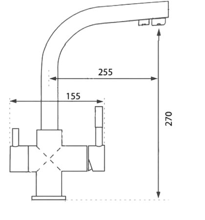 Смеситель для кухонной мойки Zorg Clean Water ZR 313 YF-50-BR бронза 