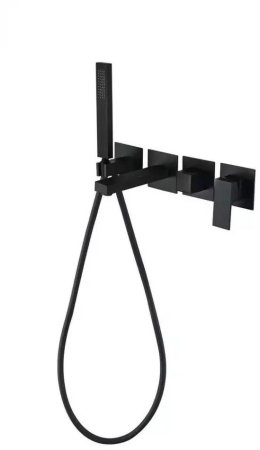 Смеситель для ванны встраиваемый Grocenberg GB5060BL, черный 