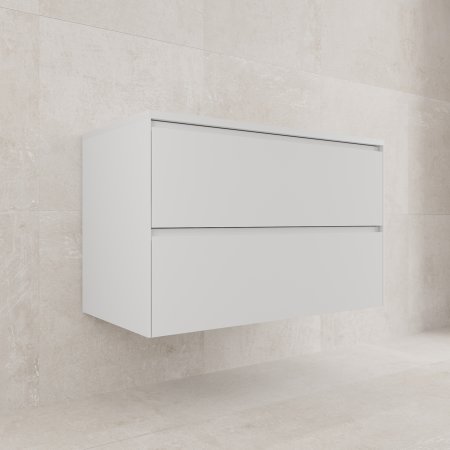 Тумба подвесная "ЛИМА 90" эмаль, под раковину LINE 90, 2 ящ., PLUS, белый матовый 