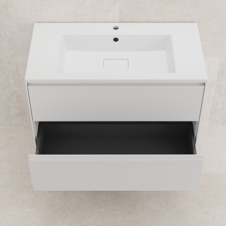 Тумба подвесная "ЛИМА 90" эмаль, под раковину LINE 90, 2 ящ., PLUS, белый матовый 