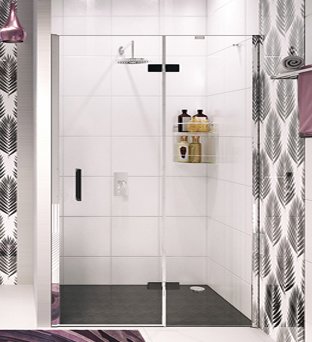 Душевая дверь в нишу WasserKRAFT Aller Black 10H05RB 120 см 