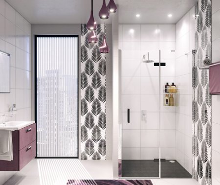 Душевая дверь в нишу WasserKRAFT Aller Black 10H05RB 120 см 