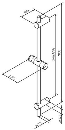 Душевая штанга AM.PM Gem F0390000 Хром 