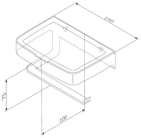 Держатель туалетной бумаги AM.PM Inspire V2.0 A50A341522 Черный матовый 