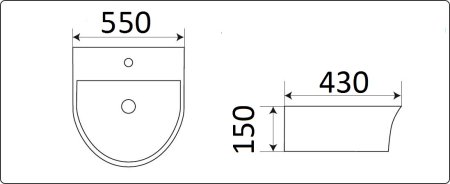 Раковина CeramaLux 78370C подвесная 