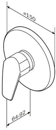 Смеситель для душа AM.PM Gem F9075000 Хром 