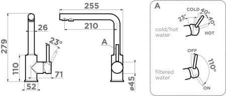Смеситель Omoikiri Nakagawa 2 Plus-C 4994342 для кухонной мойки 
