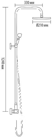 Душевая система Bronze de Luxe Royal 10121DDF Бронза 