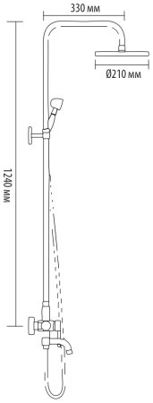 Душевая система Bronze de Luxe Royal 10121DDF Бронза 