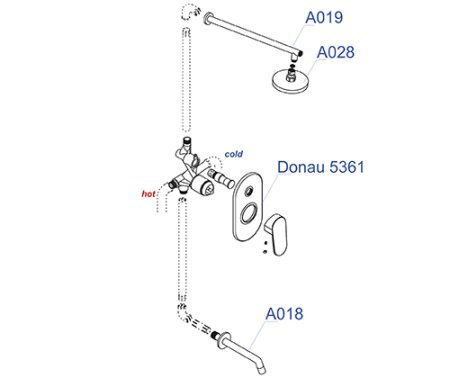Душевой комплект WasserKRAFT A13028 
