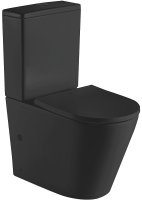 Унитаз компакт CeramaLux 2179-1MB Черный матовый с бачком и сиденьем Микролифт Унитаз компакт CeramaLux 2179-1MB Черный матовый с бачком и сиденьем Микролифт