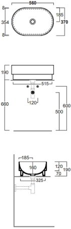 Раковина-чаша Simas Po-mo 56 PO02bi Белая 