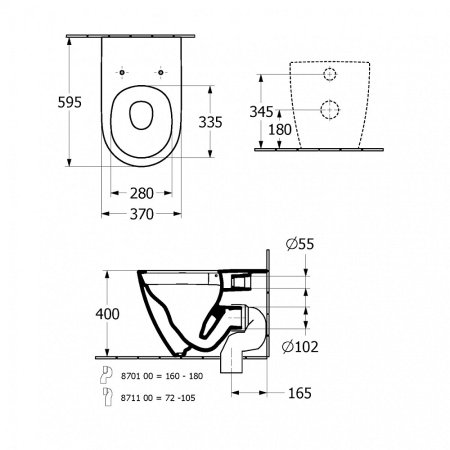 Унитаз напольный Villeroy & Boch Subway 3.0 4671T001 