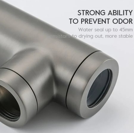 Сифон для раковины Frap F82-9 Оружейная сталь 