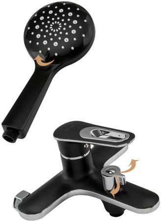 Смеситель для ванны Frap H49-6 F3249-6 Черный матовый Хром 