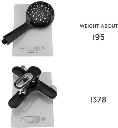 Смеситель для ванны Frap H49-6 F3249-6 Черный матовый Хром 