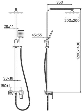 Душевая система Iddis Bild BILSB1Fi06 Хром 