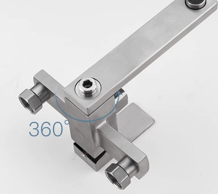 Смеситель для ванны Frap H802 F32802 универсальный Нержавеющая сталь 