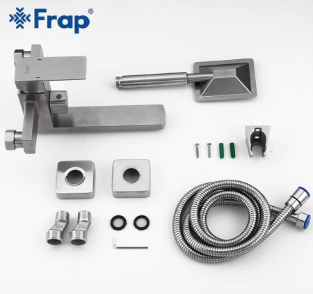 Смеситель для ванны Frap H802 F32802 универсальный Нержавеющая сталь 