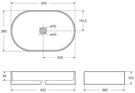 Раковина-чаша BelBagno 61 BB1479 Белая 