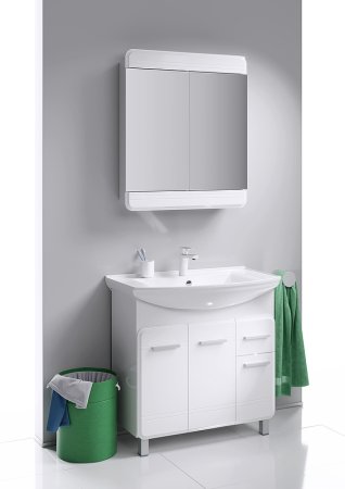 Тумба под раковину Aqwella Корсика 85 Т8м KOR0108 Белая 