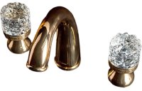 Смеситель для раковины Boheme Crystal 297-CRST Золото