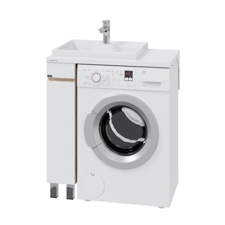 Тумба Санта Марс 19 напольная янтарная с раковиной над стиральной машиной Юпитер 80 L 