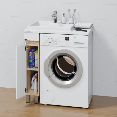 Тумба Санта Марс 19 напольная янтарная с раковиной над стиральной машиной Юпитер 80 L 