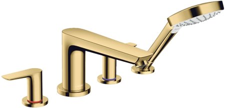 Смеситель на борт ванны Hansgrohe Talis E 71748990 Полированное золото 
