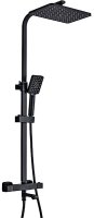 Душевая система ALMAes SDI-1816 с термостатом Черная матовая