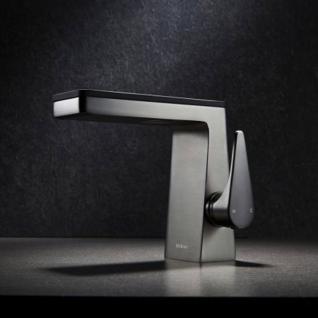 Смеситель для раковины Black&White Universe 7330u Темно-серый матовый Гранит 