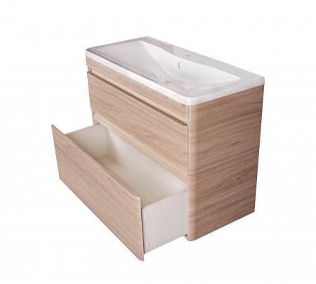 Тумба напольная "Атлантика 70", Люкс ясень перламутр, PLUS 