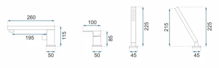 Смеситель на борт ванны Rea Glen REA-B6630 