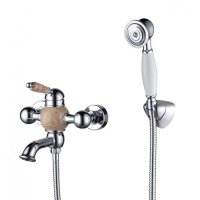 Смеситель для ванны Kaiser Stone 61222 Хром Мрамор Смеситель для ванны Kaiser Stone 61222 Хром Мрамор