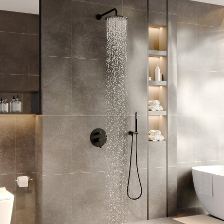 Душевая система Berges Nardis 2R Black 071004 Черная матовая 