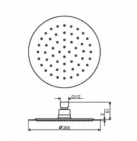 Верхний душ Excellent Actima 20 AREX.3020CR Хром 