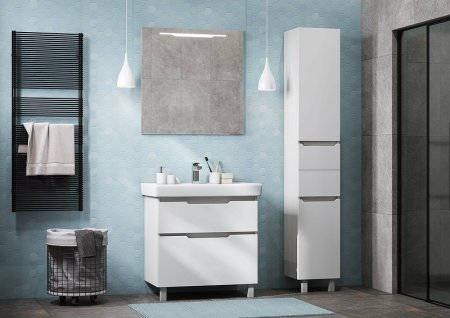 Шкаф пенал Aquaton Dakota 34 1A203203DAAY0 подвесной Белый Выбеленное дерево 