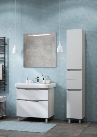 Шкаф пенал Aquaton Dakota 34 1A203203DAAY0 подвесной Белый Выбеленное дерево 