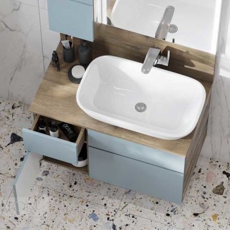 Тумба под раковину Aquaton Мишель 100 1A256901MIX30 подвесная Дуб рустикальный Фьорд 