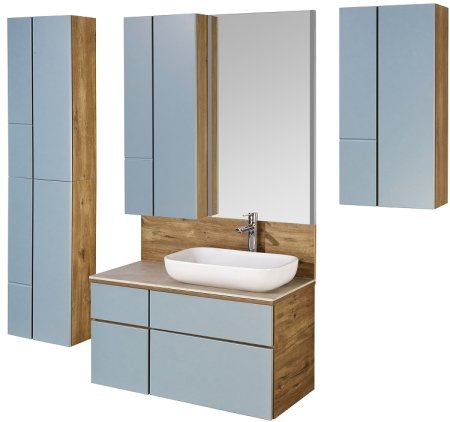 Тумба под раковину Aquaton Мишель 100 1A256901MIX30 подвесная Дуб рустикальный Фьорд 