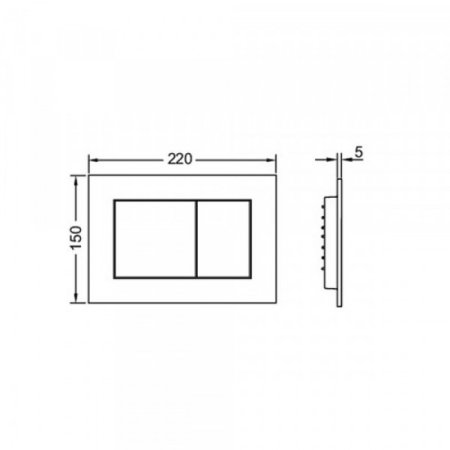 Панель смыва унитаза TECEnow 9240400, для системы двойного смыва (Теце) 