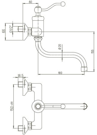 Смеситель для раковины Paini Duomo 88CR501 Хром 