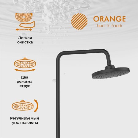 Душевая система Orange T02S3-911b Черный 