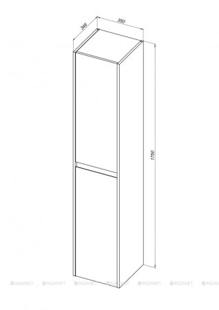 Шкаф-пенал для ванной Aquanet Nova Lite 35 дуб рошелье 