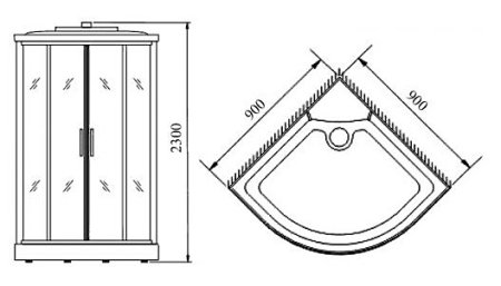 Душевая кабина Timo Т-1109 